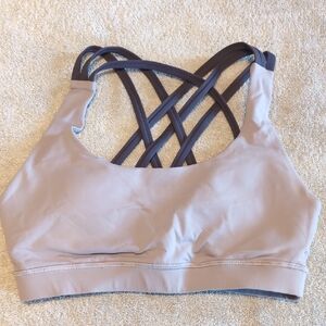 Women's Strappy Sports Bra - Gray